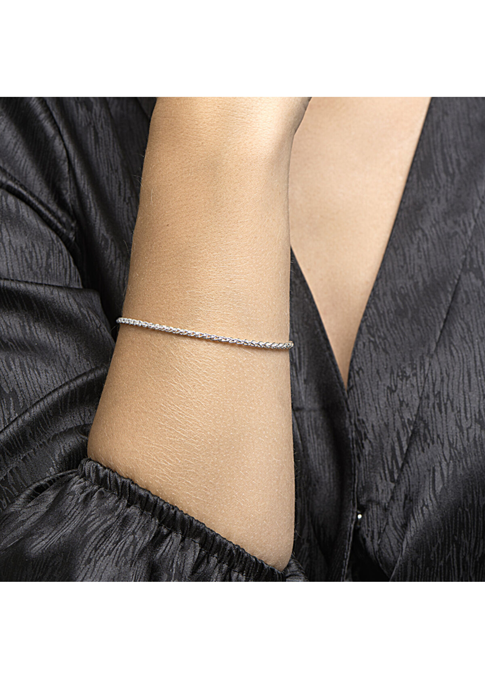 Cataleya jewels Zilveren vossenstaart armband 19cm 2,5mm