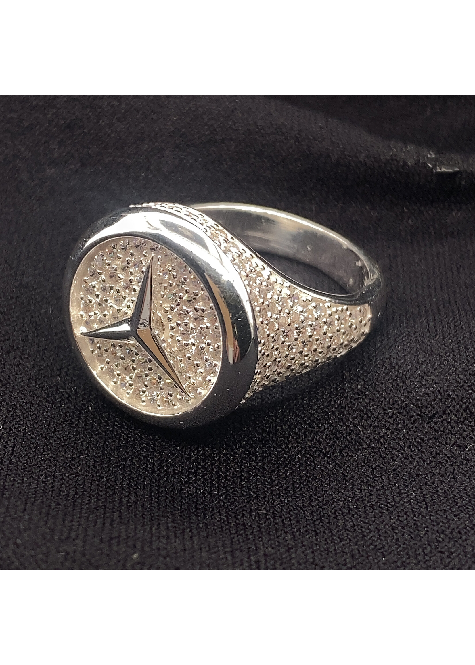 Cataleya jewels Zilveren rolex ring Mercedes met zirkonia