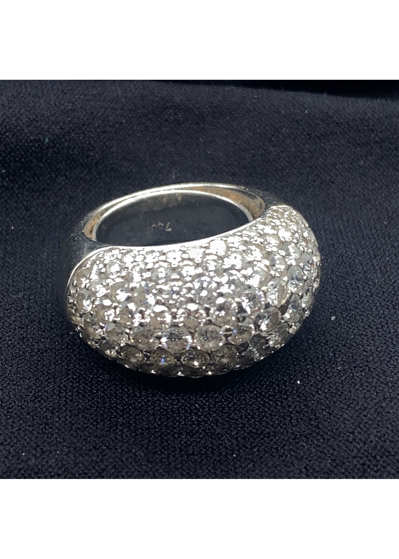 Vintage & Occasion Occasion ring witgouden ring pave briljant