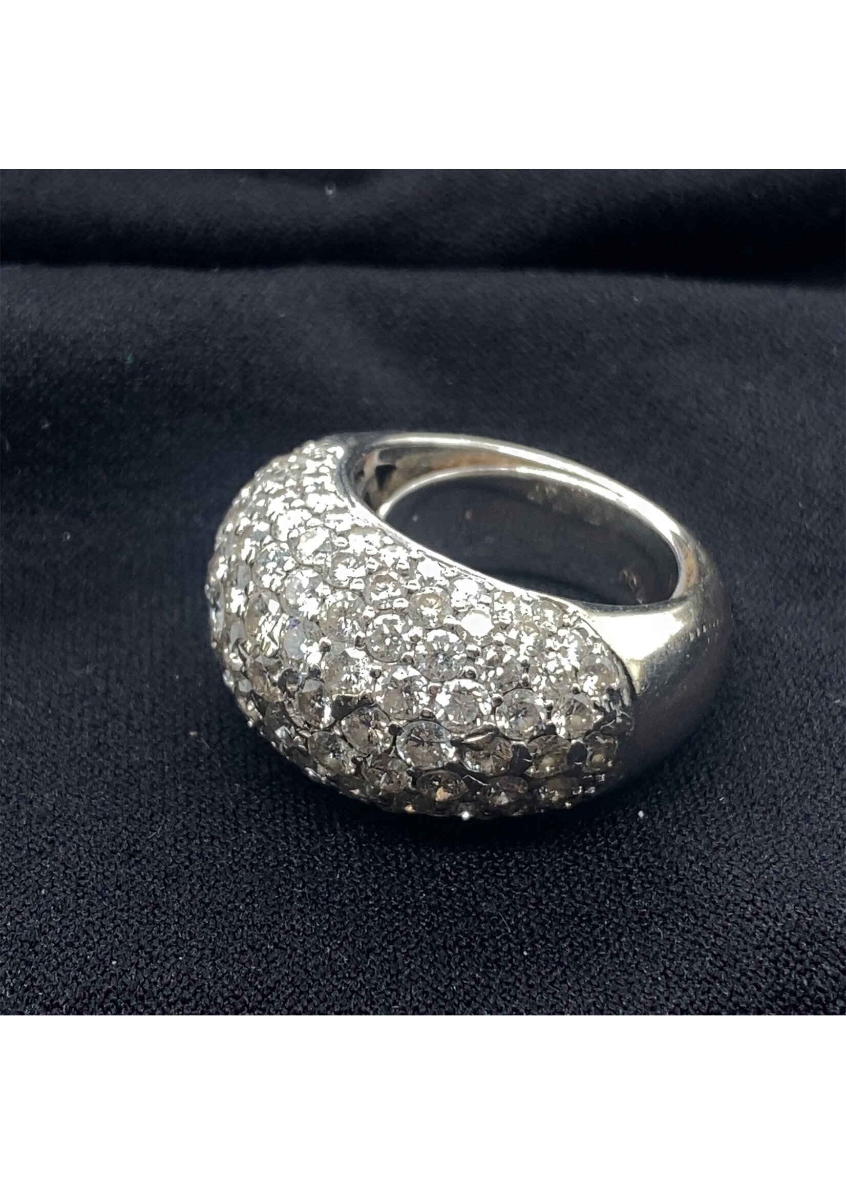 Vintage & Occasion Occasion ring witgouden ring pave briljant