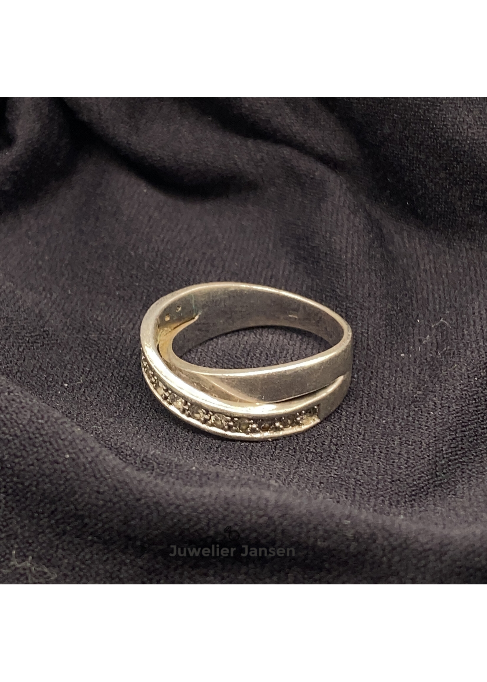 Vintage & Occasion Occasion zilveren ring met zirkonia