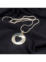 Vintage & Occasion Occasion zilveren hanger met hart aan ketting