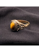 Vintage & Occasion Occasion zilveren ring met tijgeroog