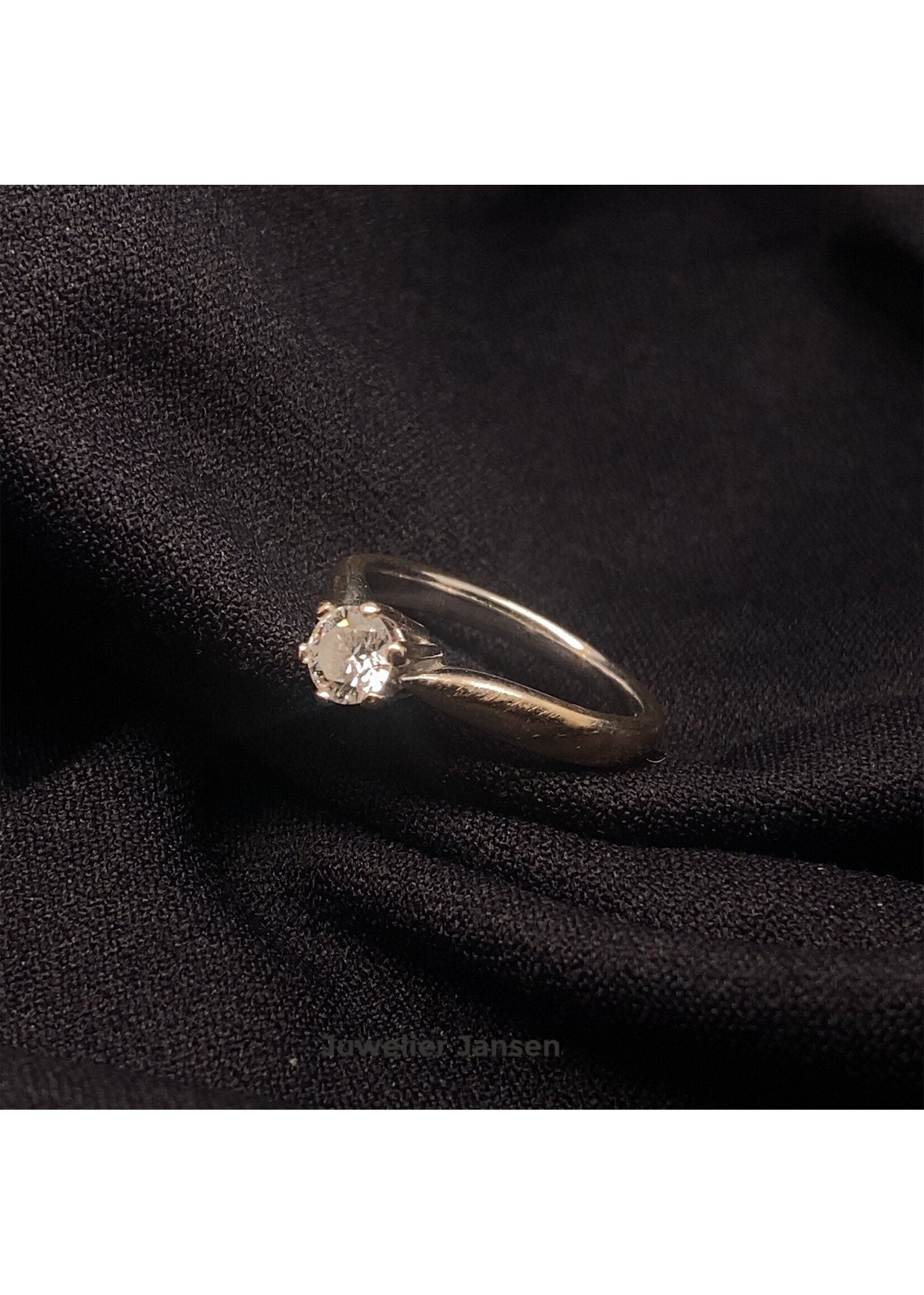 Vintage & Occasion Witgouden briljanten ring 0.35 ct solitair diamant briljant