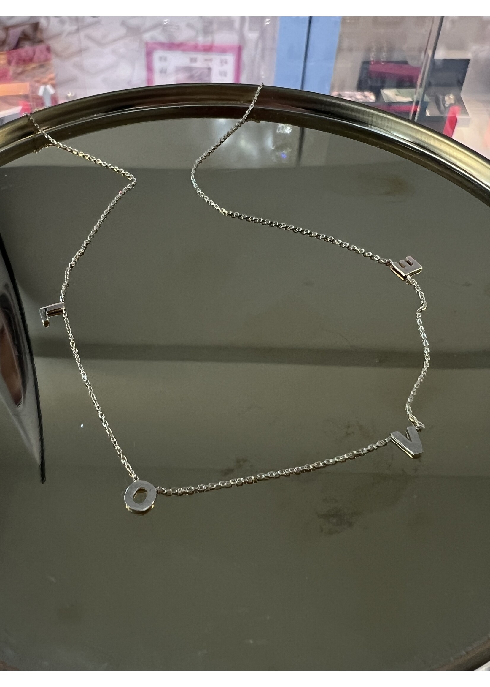 Cataleya jewels Geelgouden Symbol Chain LOVE 42-45 cm