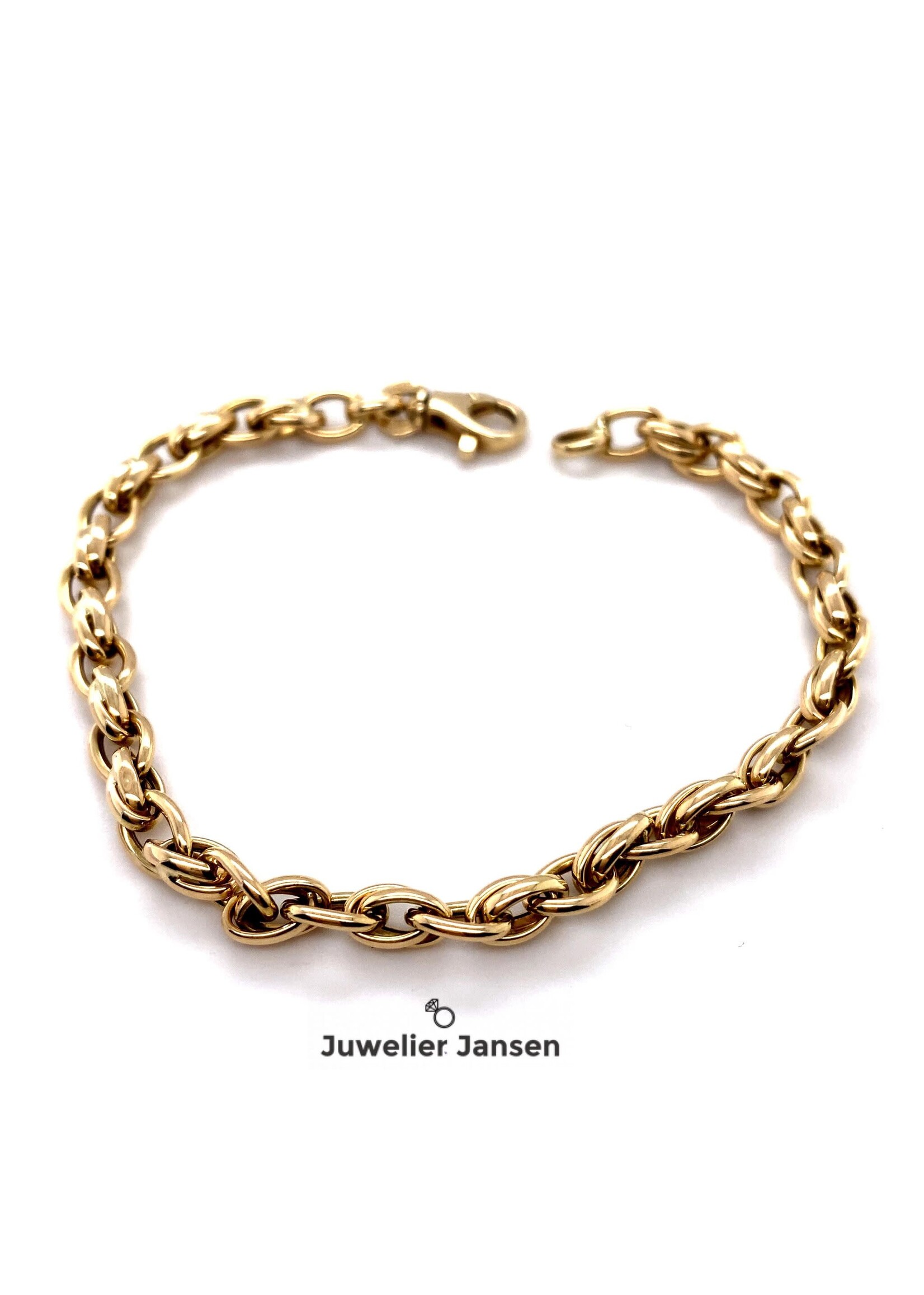 Vintage & Occasion Geelgouden armband moderne schakel