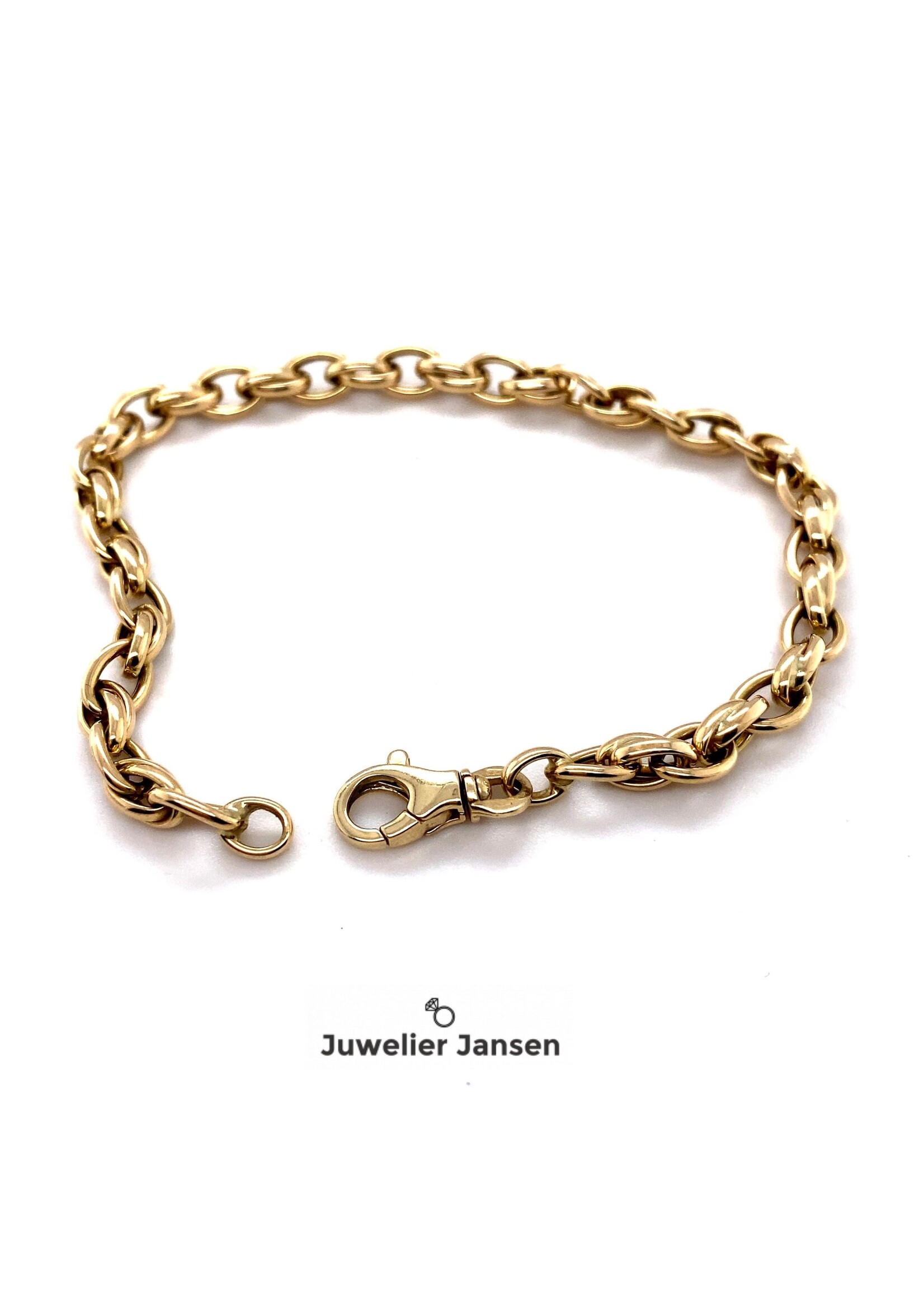 Vintage & Occasion Geelgouden armband moderne schakel