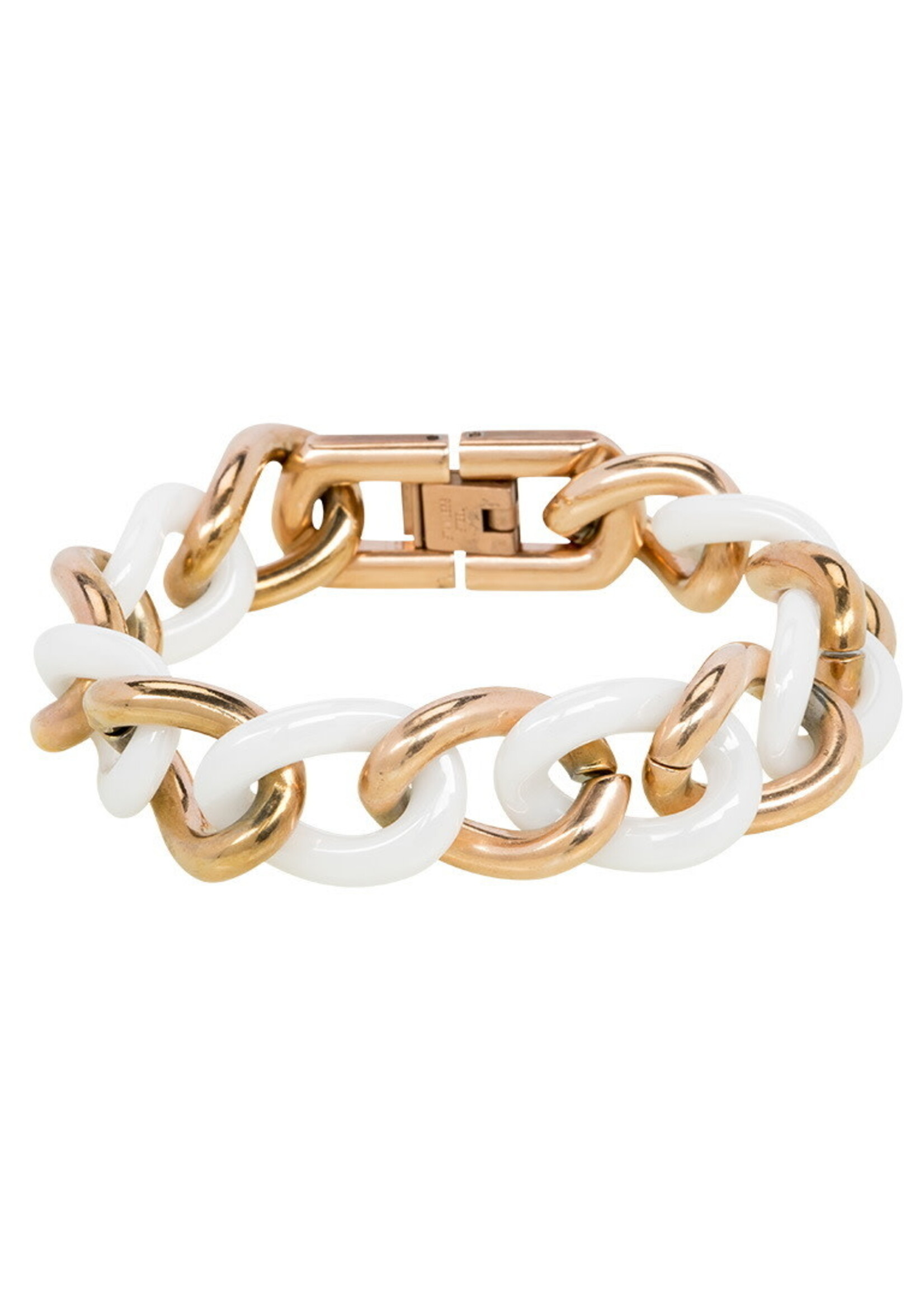 Ixxxi IXXXI armband staal keramiek goud wit