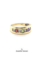 Vintage & Occasion Occasion  14 k ring met edelstenen - maat 17.25