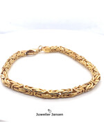 Vintage & Occasion Occasion set Koningsschakels armband en collier zilver verguld