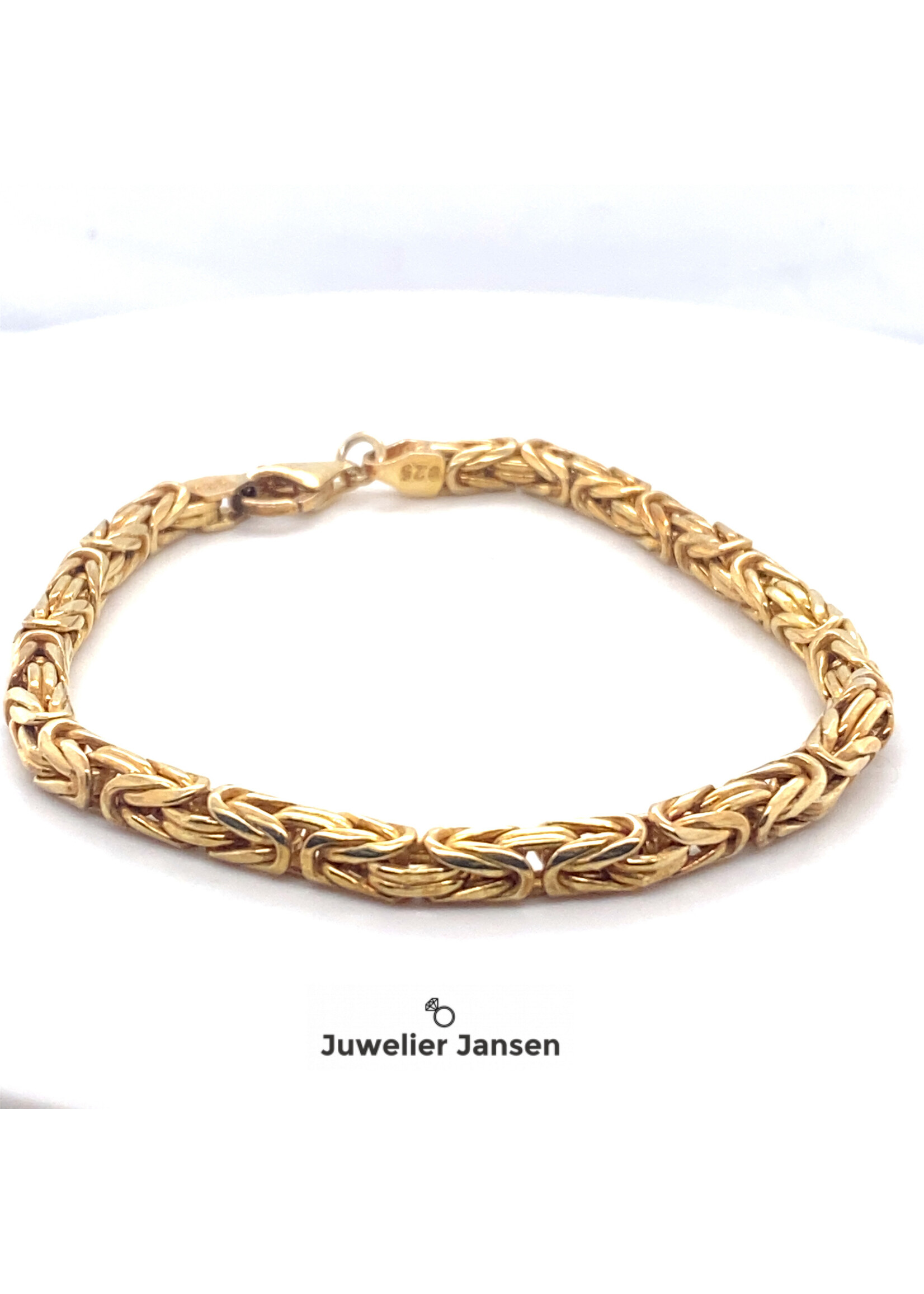 Vintage & Occasion Occasion set Koningsschakels armband en collier zilver verguld