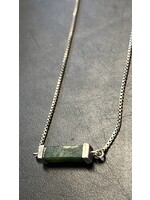 Vintage & Occasion Zilveren vintage collier met jade