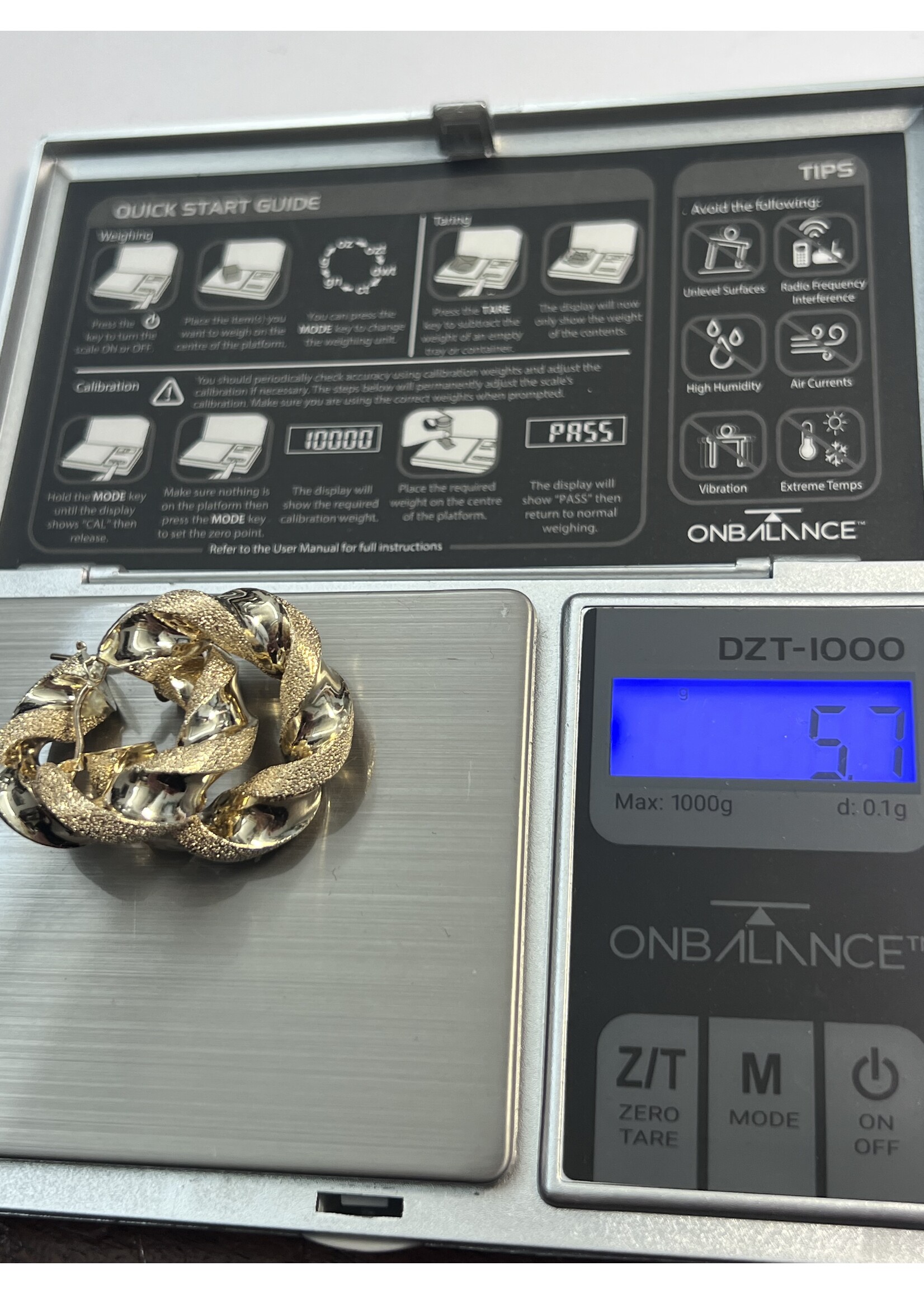 Cataleya jewels Geelgouden 14k  wokkel oorbellen breed 5.7 gram