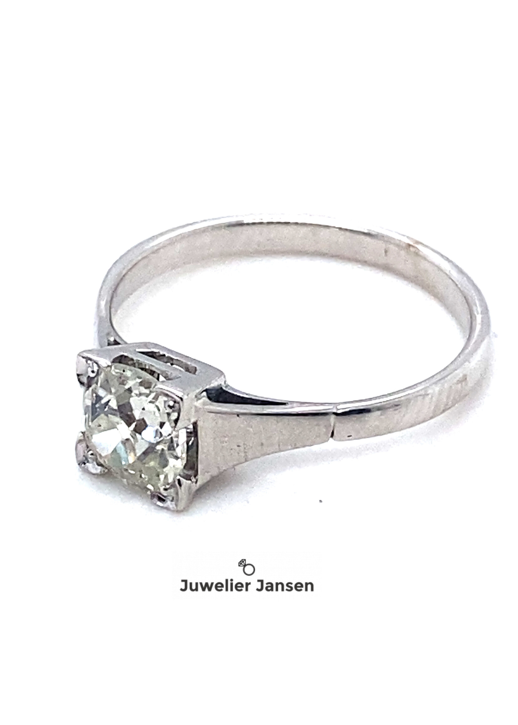 Vintage & Occasion Occasion witgouden ring met diamant 0.90ct