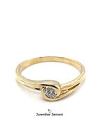 Vintage & Occasion Occasion ring met briljant slagring 0.25 ct