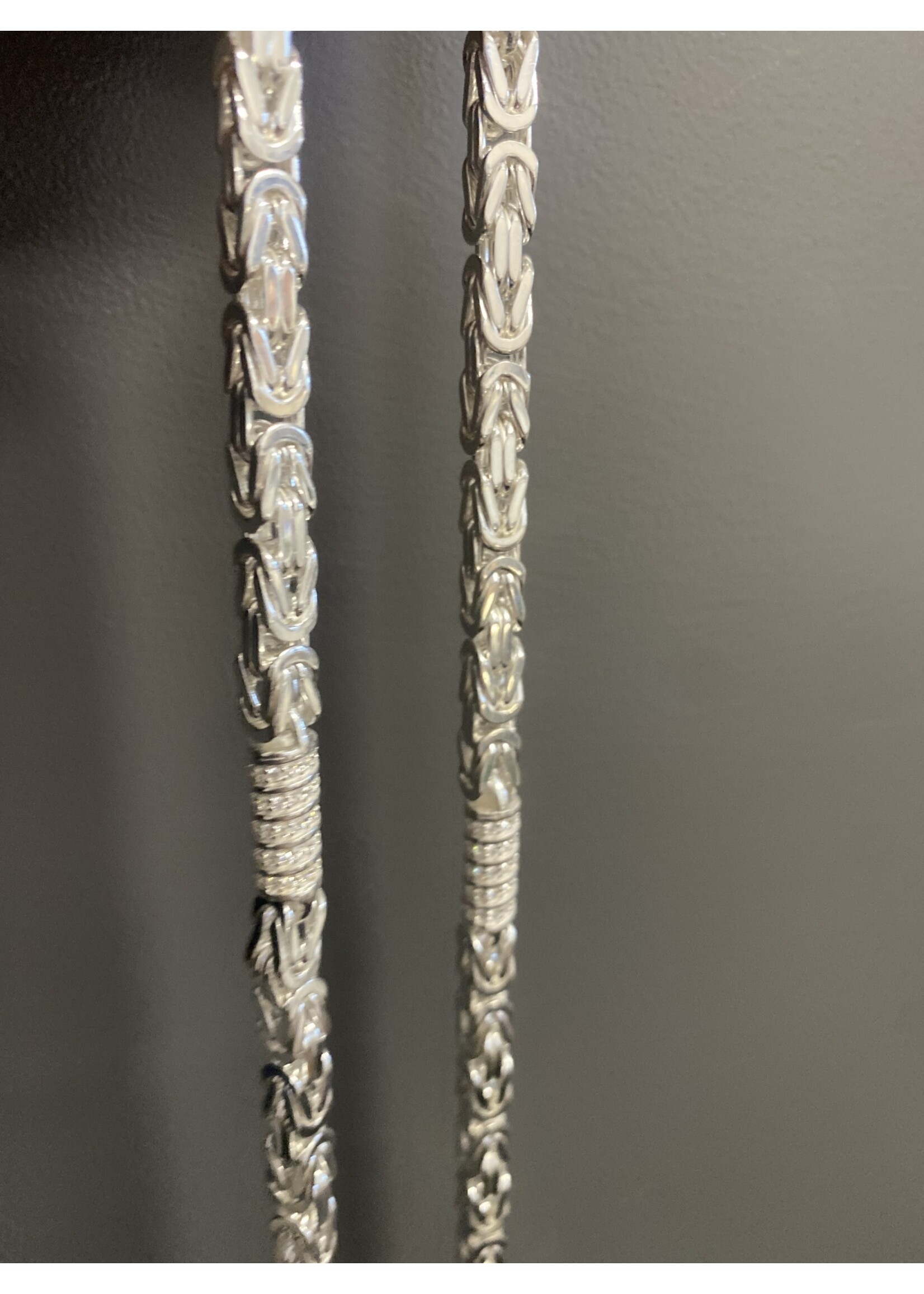 Cataleya jewels Zilveren koningsketting met Swarovski stenen 65cm