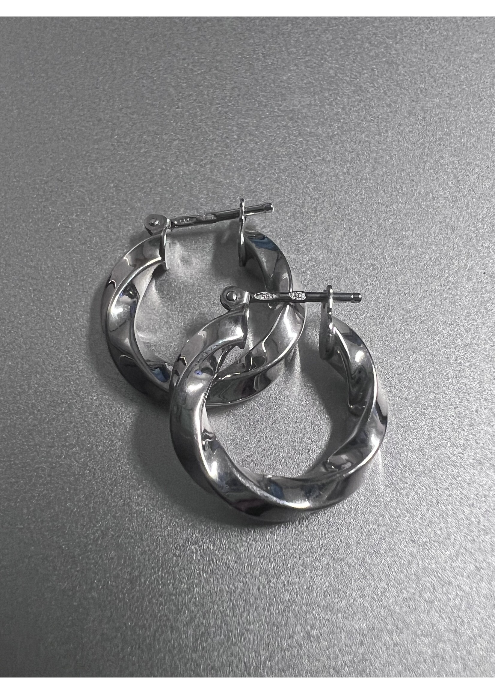 Cataleya jewels Witgouden wokkel oorringen 14k