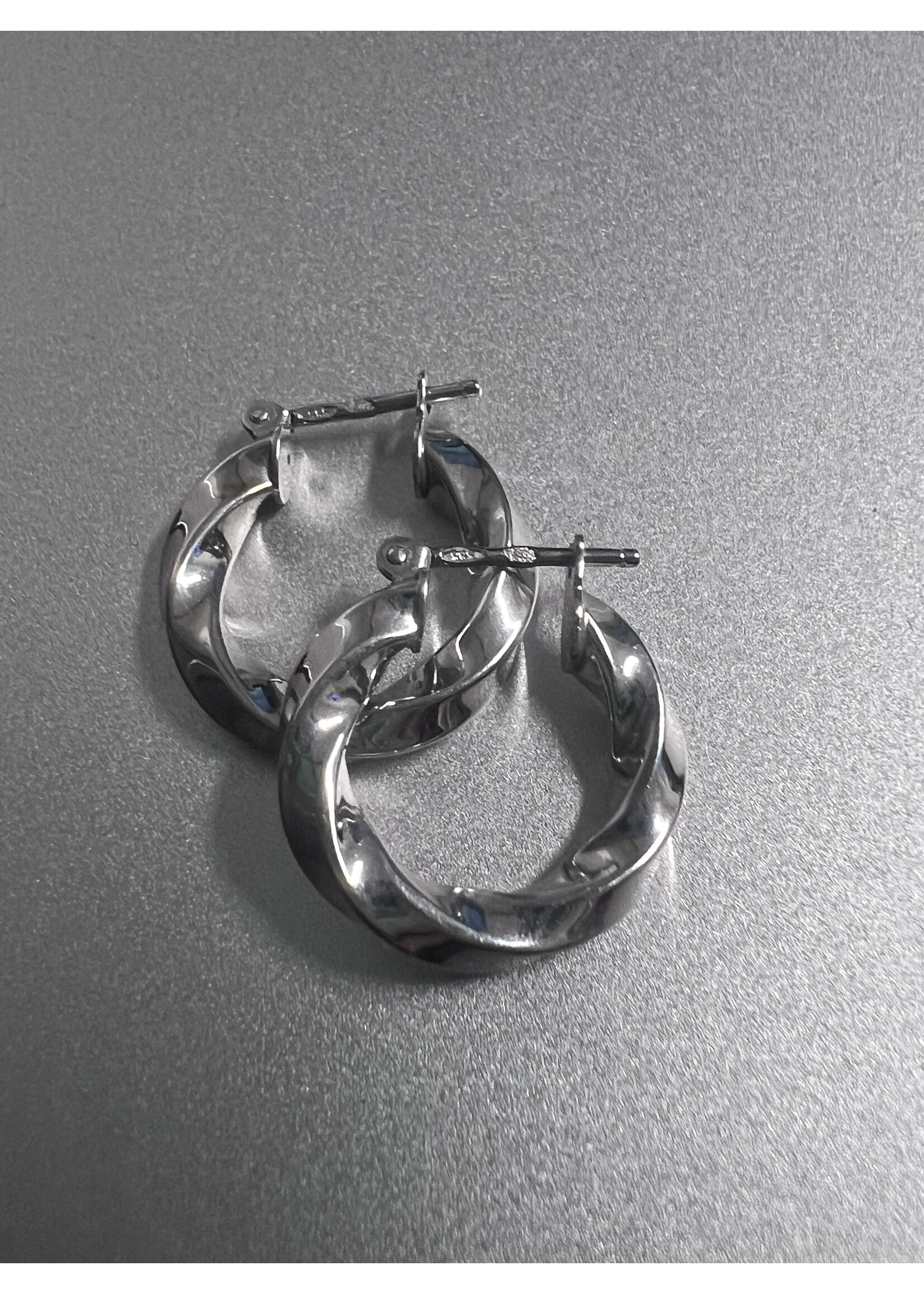 Cataleya jewels Witgouden wokkel oorringen 14k