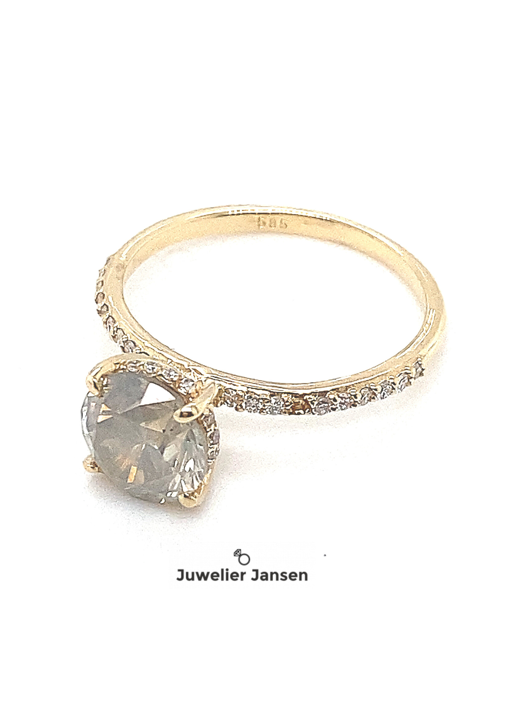 Vintage & Occasion Ring briljant geslepen diamant Grey