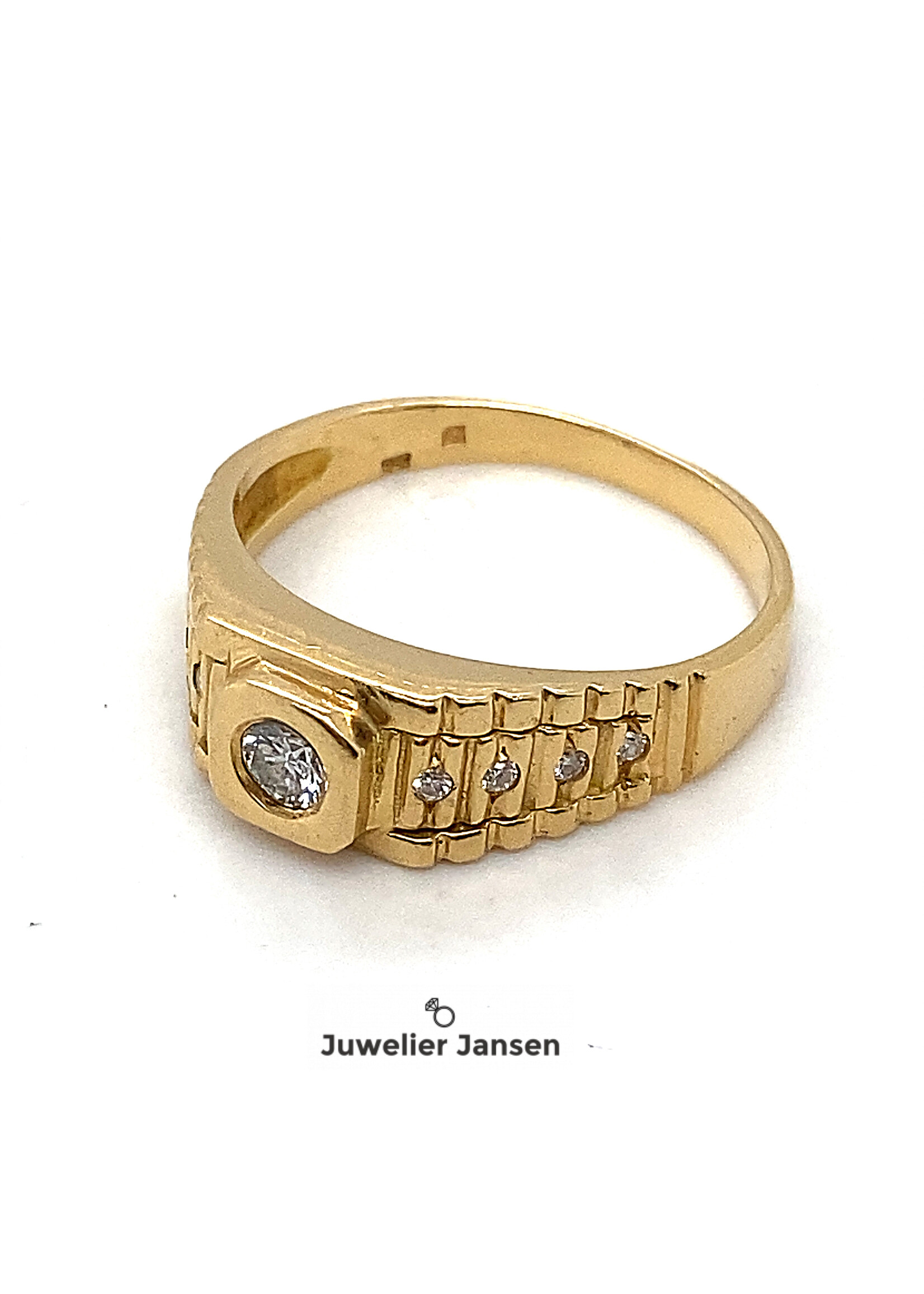 Vintage & Occasion Rolex ring ingelegd met briljant 18k