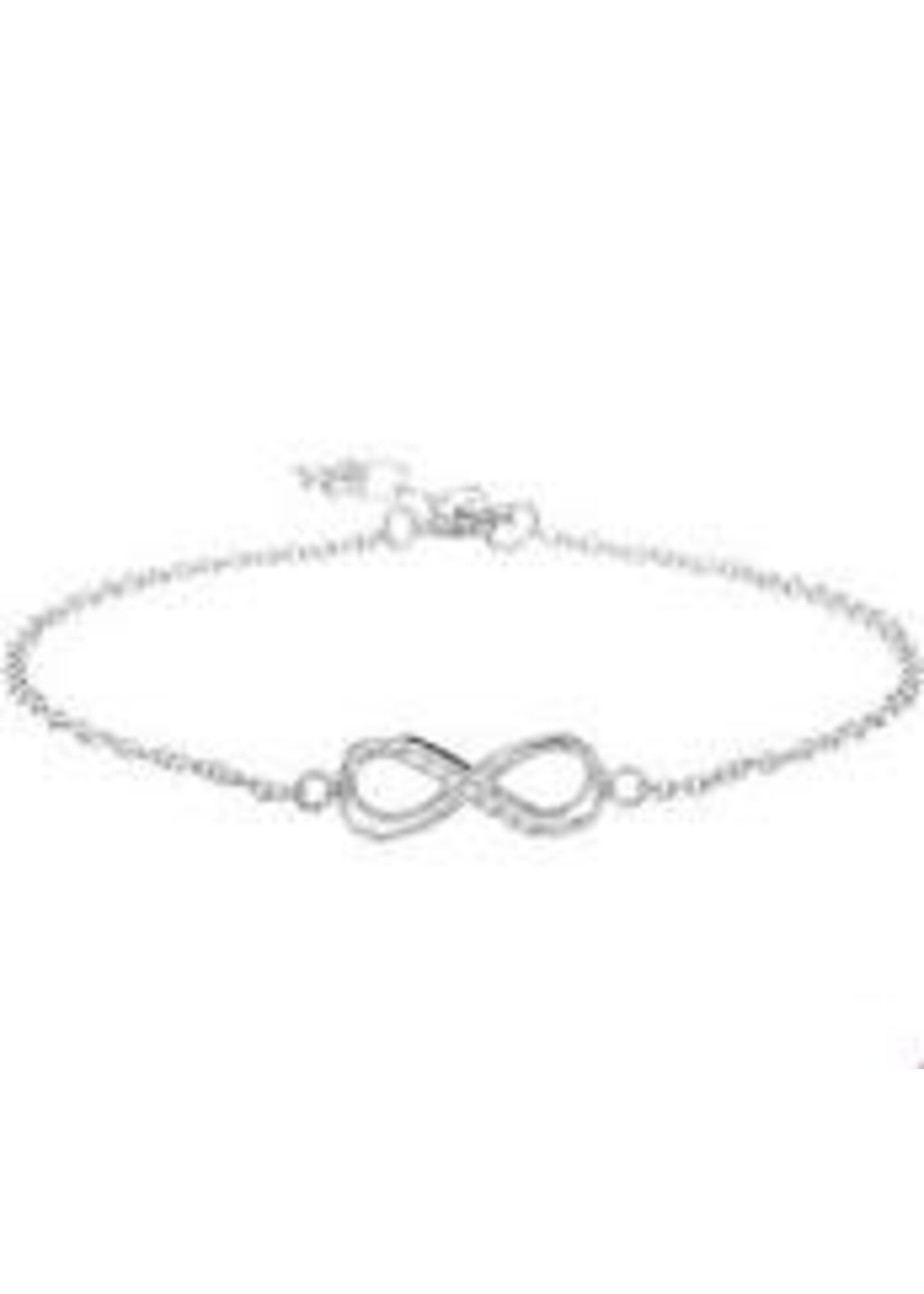 Cataleya jewels Zilver Gerhodineerde Armband infinity zirkonia 1 1318855 18 cm