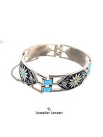 Vintage & Occasion Occasion schakelarmband onedel met bloemen