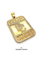 Cataleya jewels Zilveren goldplated DC hanger deels bezet met zirkonia