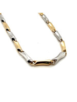 Vintage & Occasion Gouden 14 k bicolor fantasie collier - lengte 45 cm