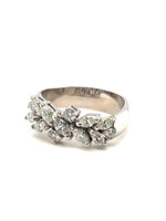 Vintage & Occasion Witgouden ring met Diamanten briljanten markies