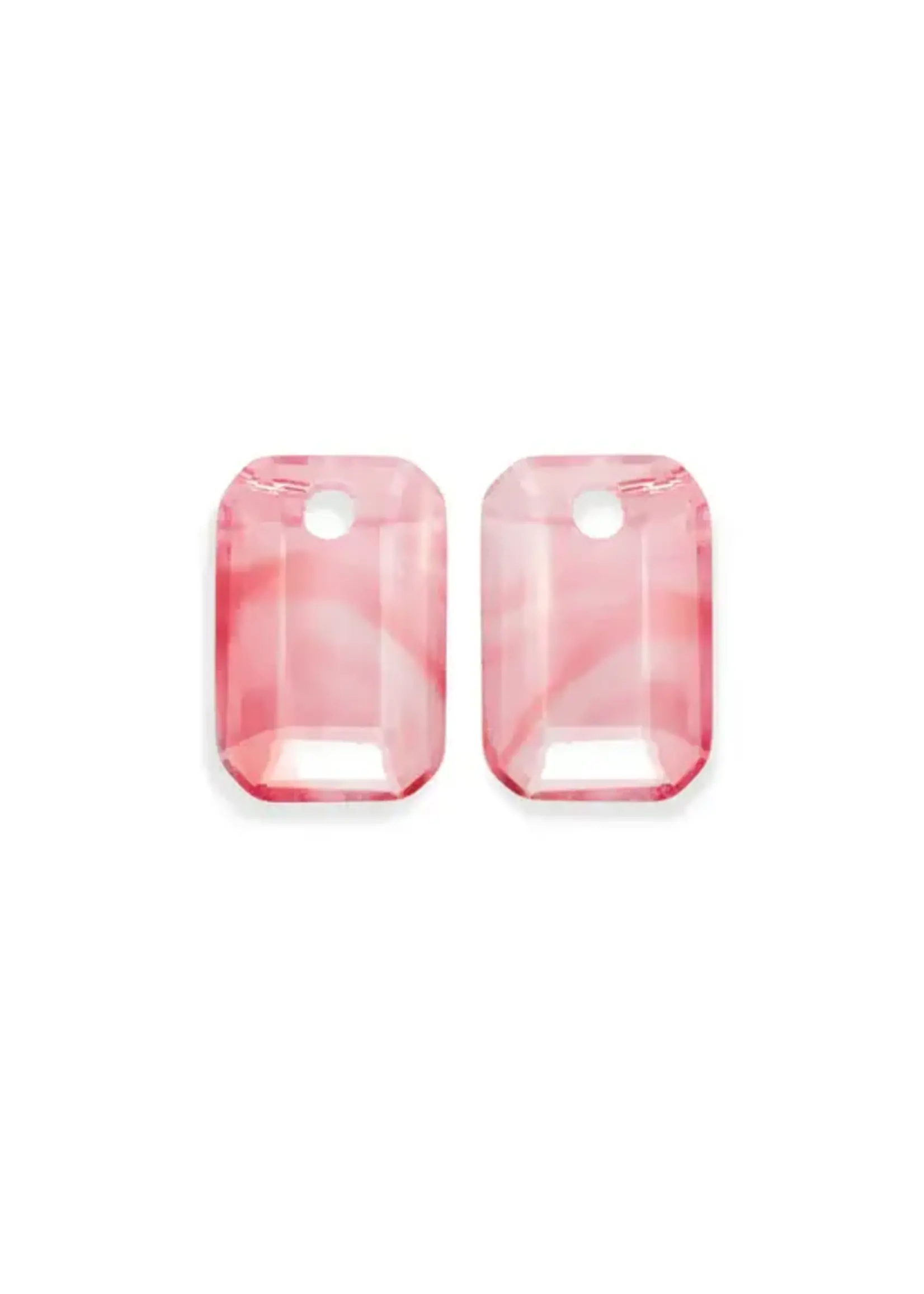 Sparkling Jewels Sparkling Cherry Quartz Baguette oorbel edelstenen EAGEM25-EC