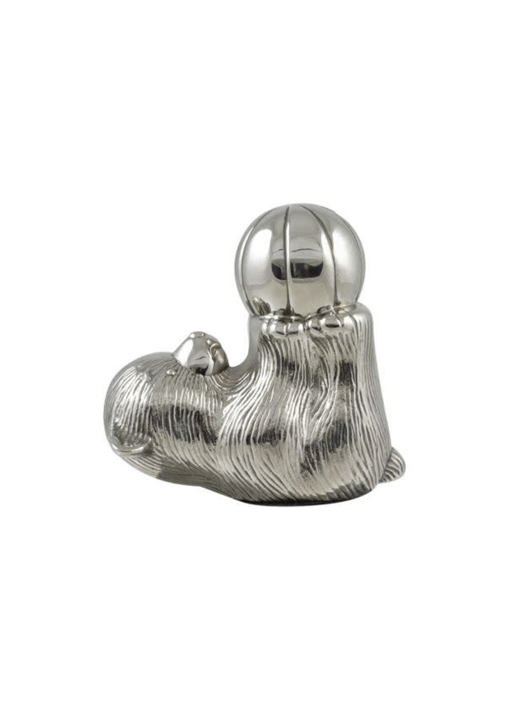 Cataleya jewels Verzilverde spaarpot beer met bal