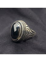 Cataleya jewels Zilveren herenring met zwarte steen