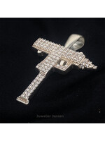 Cataleya jewels Zilveren hanger geweer deels met zirkonia