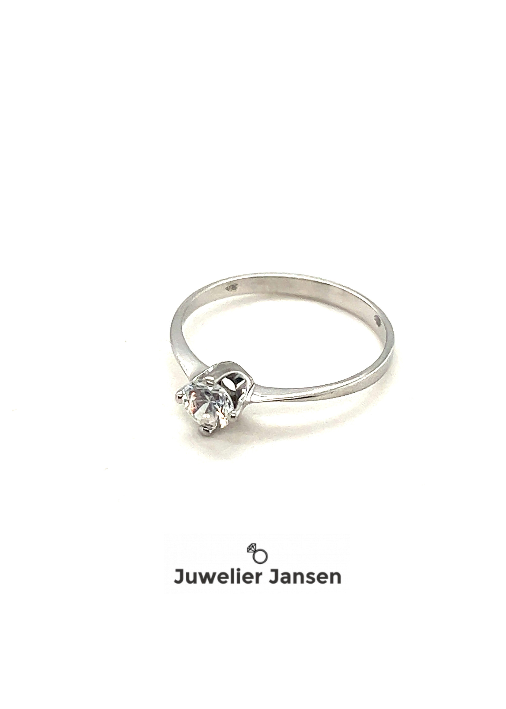 Vintage & Occasion Occasion witgouden solitair ring met briljant 0.40 ct