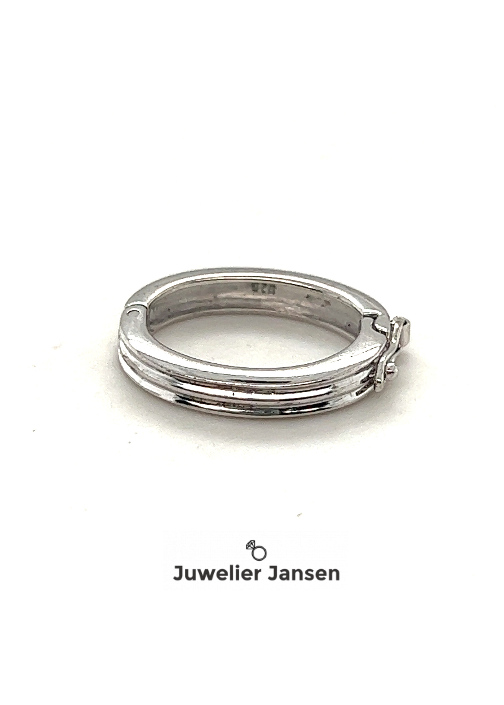 Vintage & Occasion Zilveren parelclip met ribbels