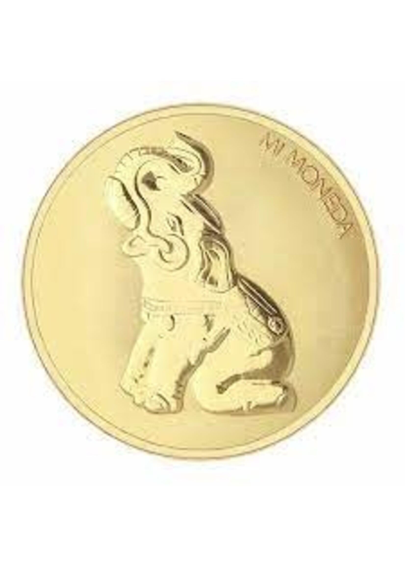 Mi moneda Mi Moneda Lucky elephant - Butterfly gold Lucky elephant - Butterfly gold munt