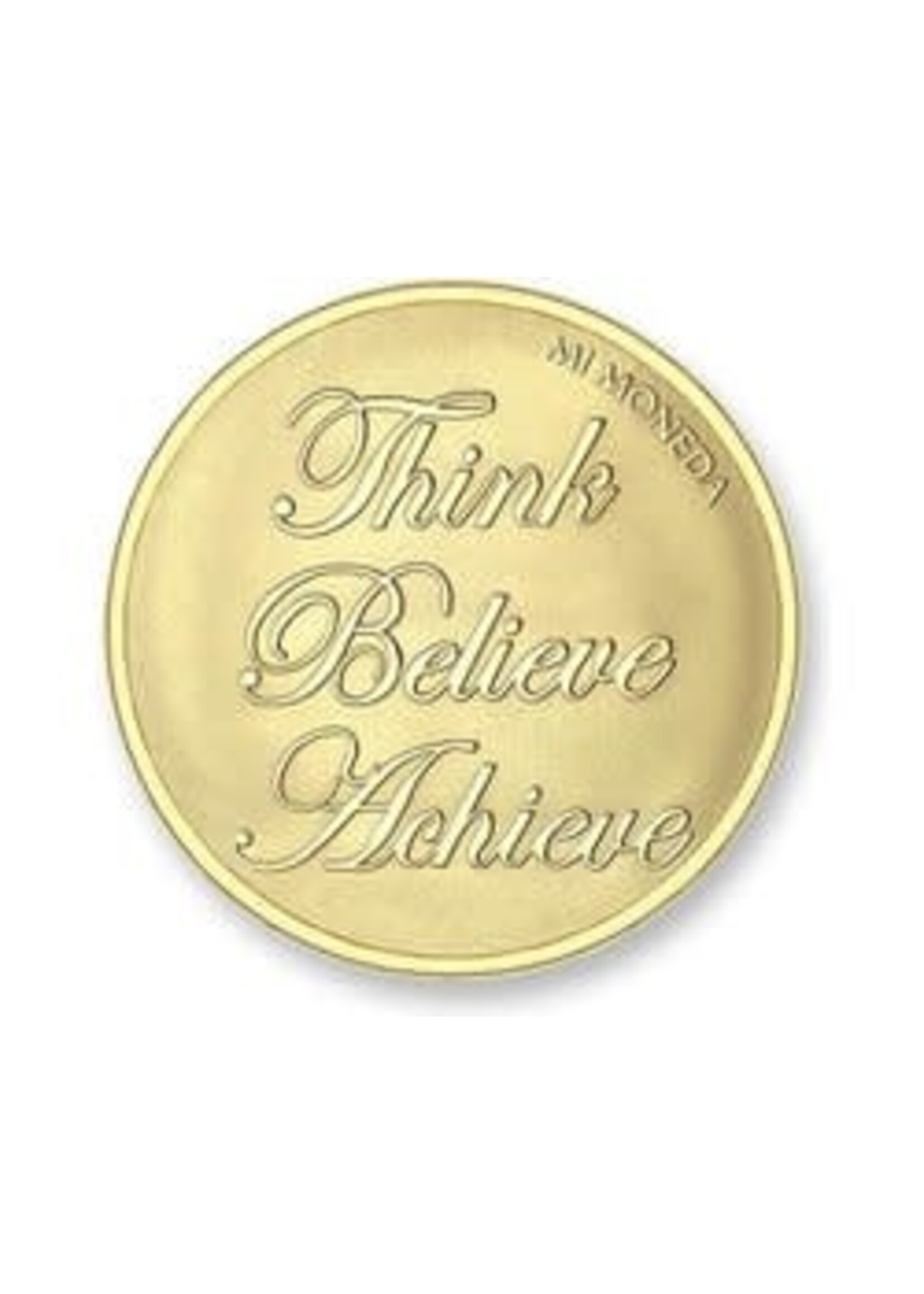Mi moneda Mi Moneda Aim Think Believe Achieve goud