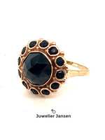 Vintage & Occasion Geelgouden ring met granaat - maat 18