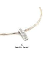 Vintage & Occasion Zilveren omega spang 40cm met moderne hanger