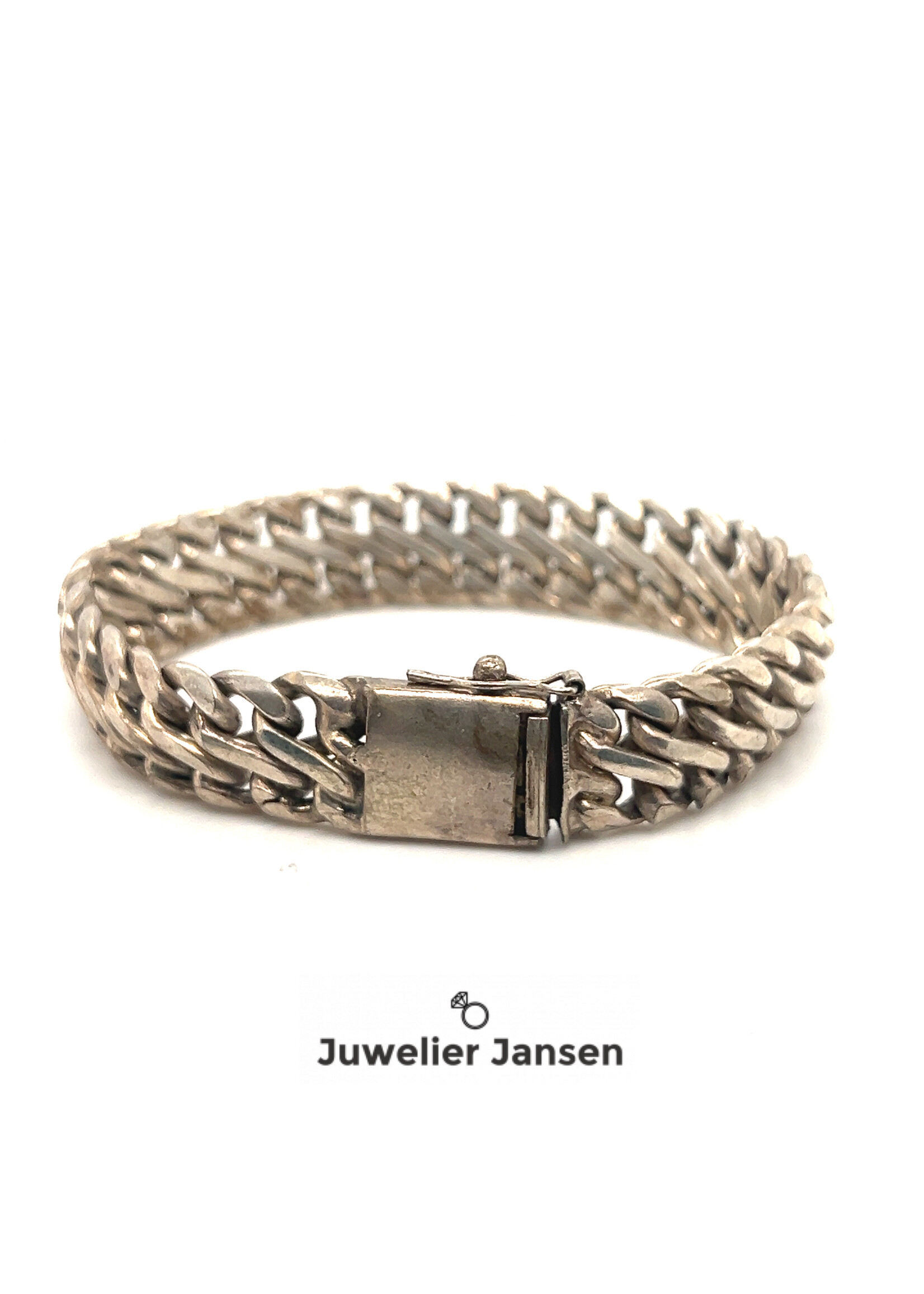 Vintage & Occasion zilveren schakelarmband grove schakel