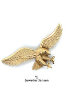 Vintage & Occasion Geelgouden hanger adelaar 14k met. robijn oogje