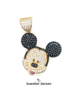 Cataleya jewels Geelgouden  occasion Muis  hanger 14 K zirkonia
