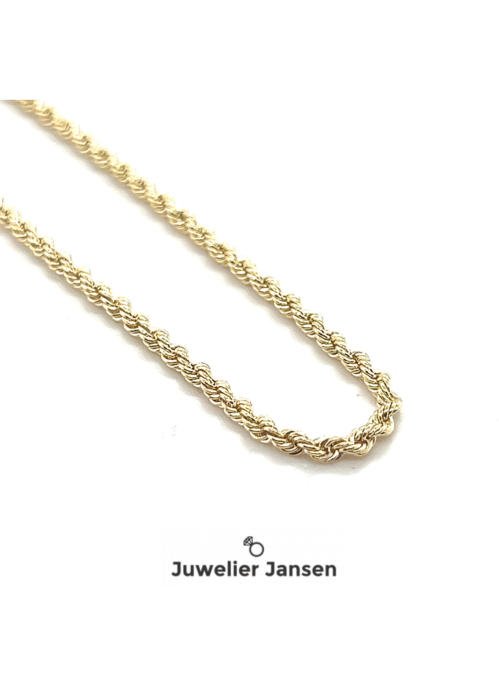 Cataleya jewels Geelgouden rope ketting 14k 55 cm