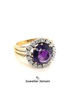 Vintage & Occasion Occasion bicolor ring met amethist met briljant