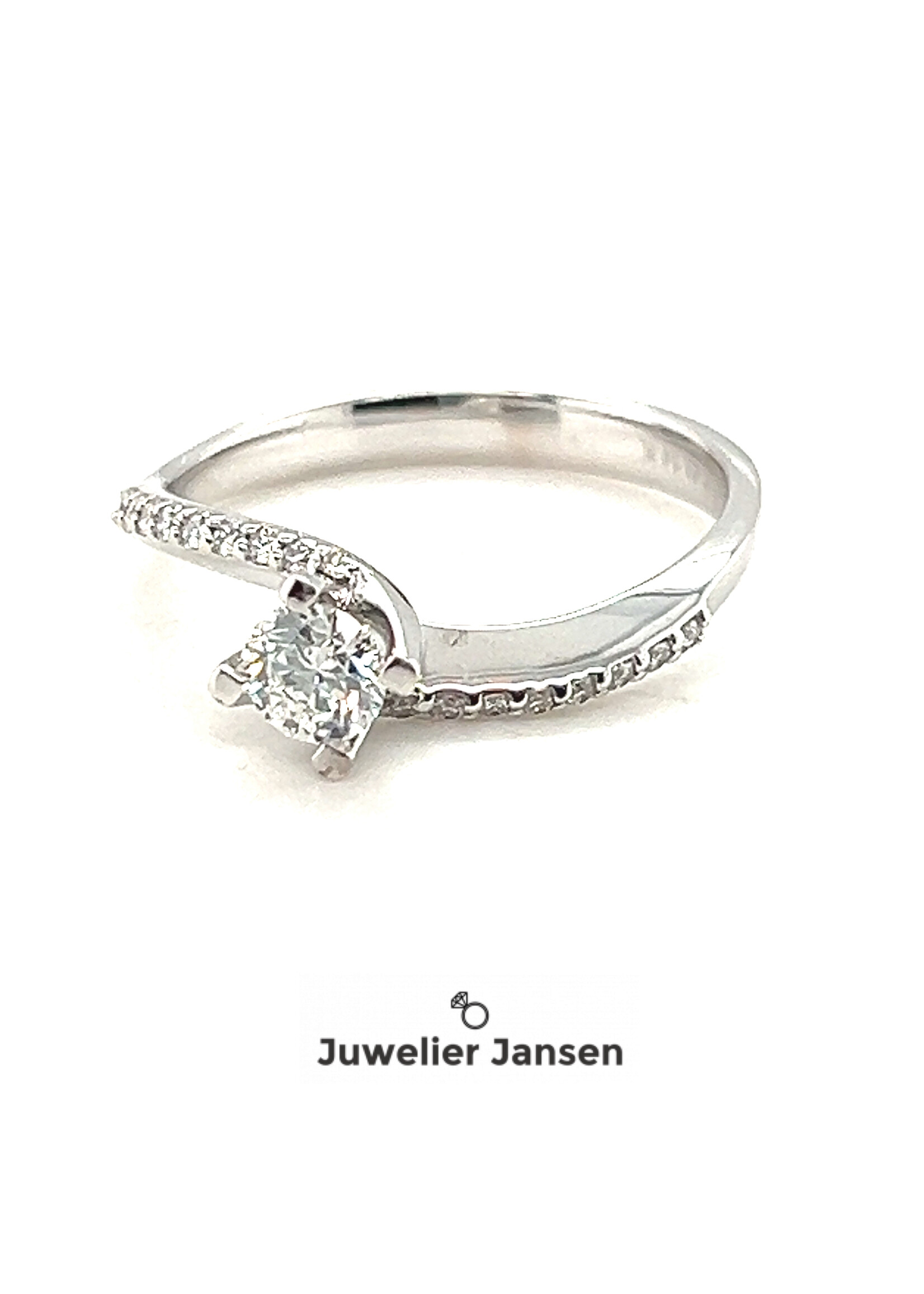 Vintage & Occasion Witgouden briljanten ring met 0.48 ct 14k