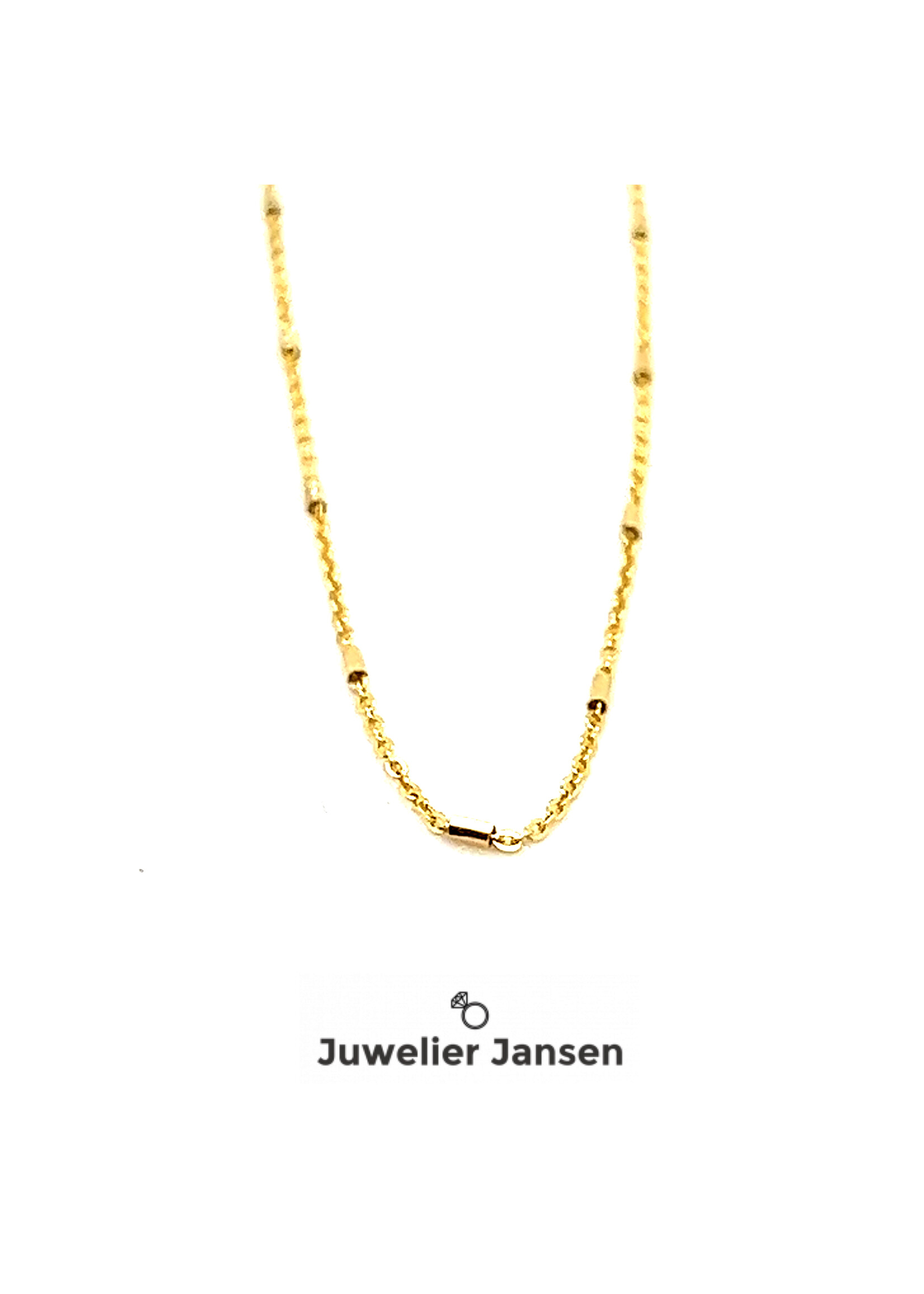 Vintage & Occasion Geelgouden fantasie collier 42cm