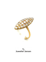 Vintage & Occasion Geelgouden ring met diamant 22k ringmaat 17.5