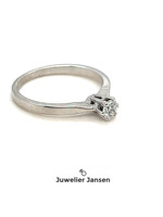 Vintage & Occasion Witgouden ring, 0.15 ct diamant, Groeibriljant diamond point