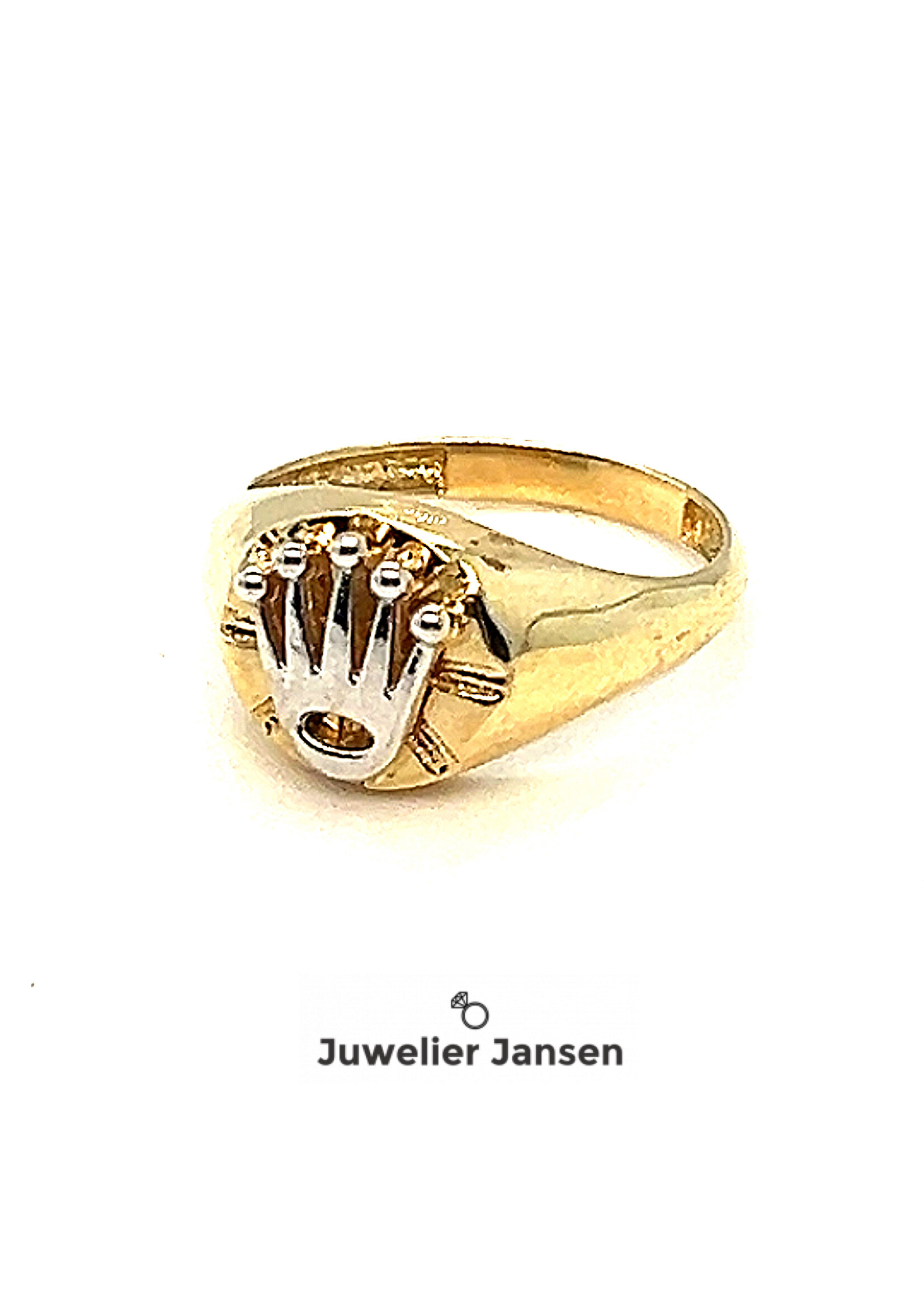 Cataleya jewels Geelgouden kinderring rolex kroon 14k