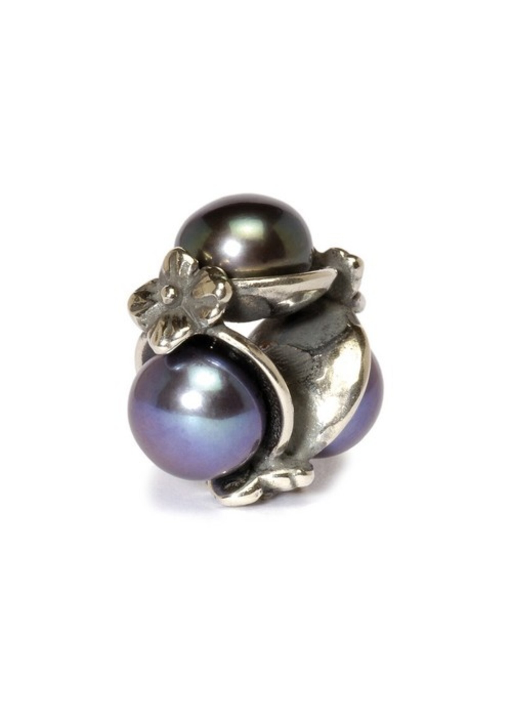 Trollbeads Trollbeads Drievoudige parel, zwart TAGBE-00095